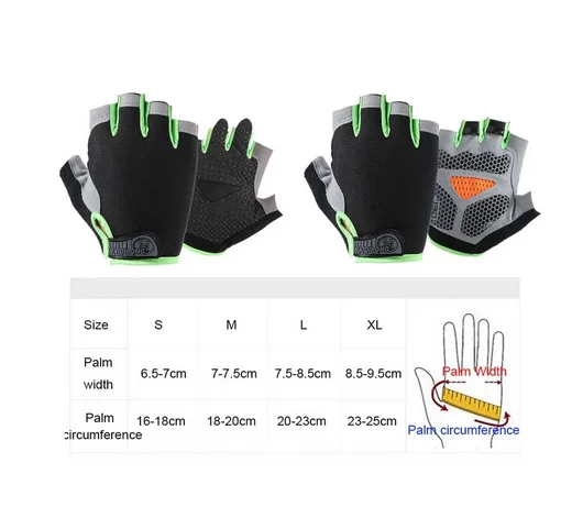 Men Women Gym Gloves Weightlifting Fitness Training Non Slip Palm Protector Breathable Fingerless Bike Bicycle Cycling Gloves images - 6
