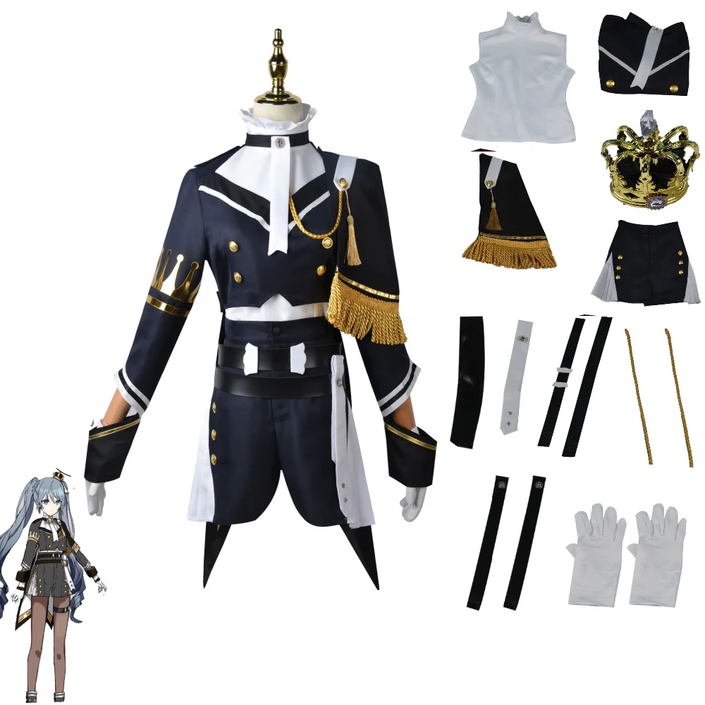 

Kostum Wig Cosplay Miku Vocaloid Gaun Midi Jepang Miku Masa Depan Pemula Kostum Wanita Halloween Ukuran Pria Military uniform
