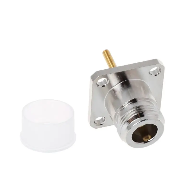 

Brass N Female Jack Connector With 4 Hole Flange Mount Chassis RF Adapter Long Solder Pin Terminal