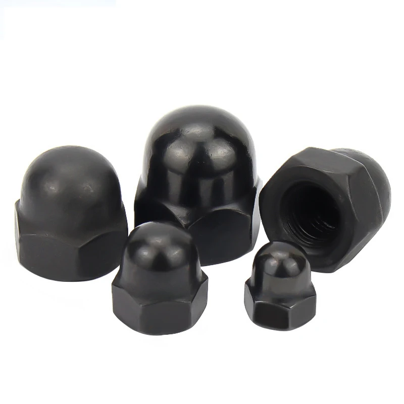 

5-20Pcs Nylon Cap Nut M3 M4 M5 M6 M8 M10 Black Plastic Nut with Cap Nut Ball Decorative Screw Cap Nylon Nut
