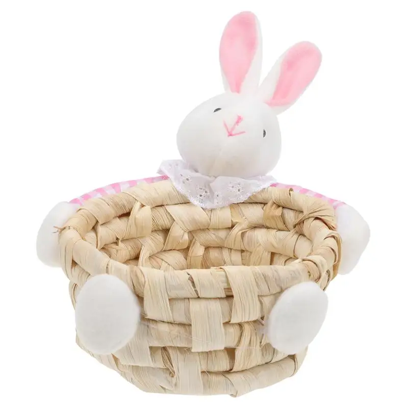 

Пасхальный кролик, ткань, кролик, корзина для хранения, случайный цвет