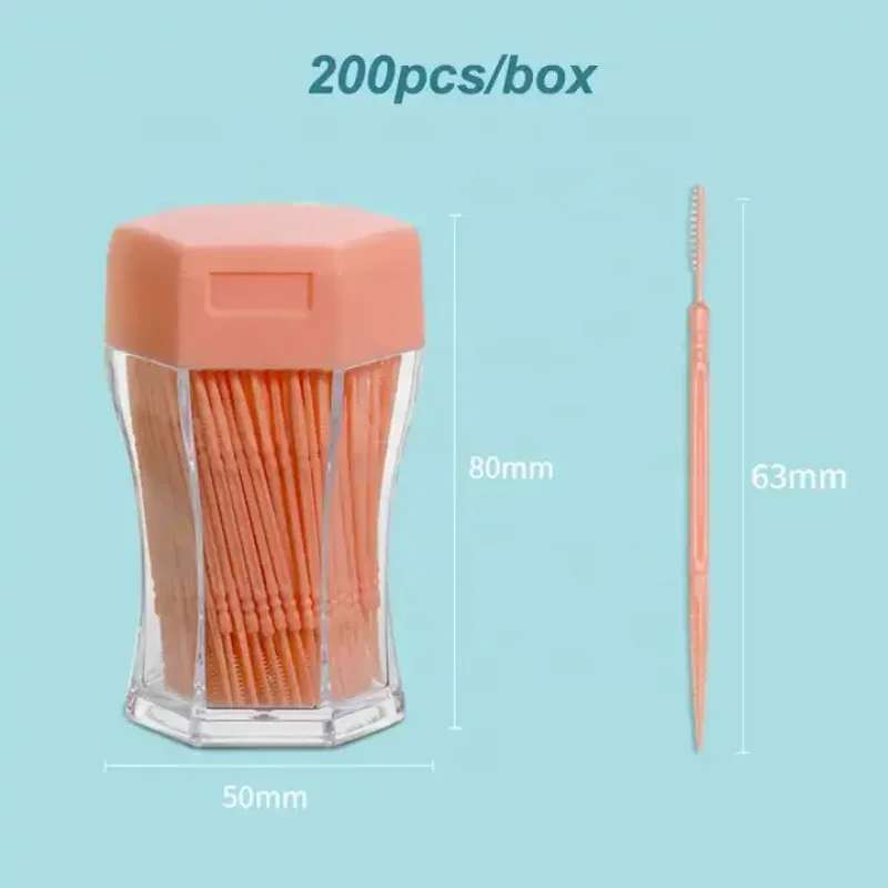 Двуглавая зубная щетка 200 шт./кор. зубочистка палочки для ухода за полостью рта