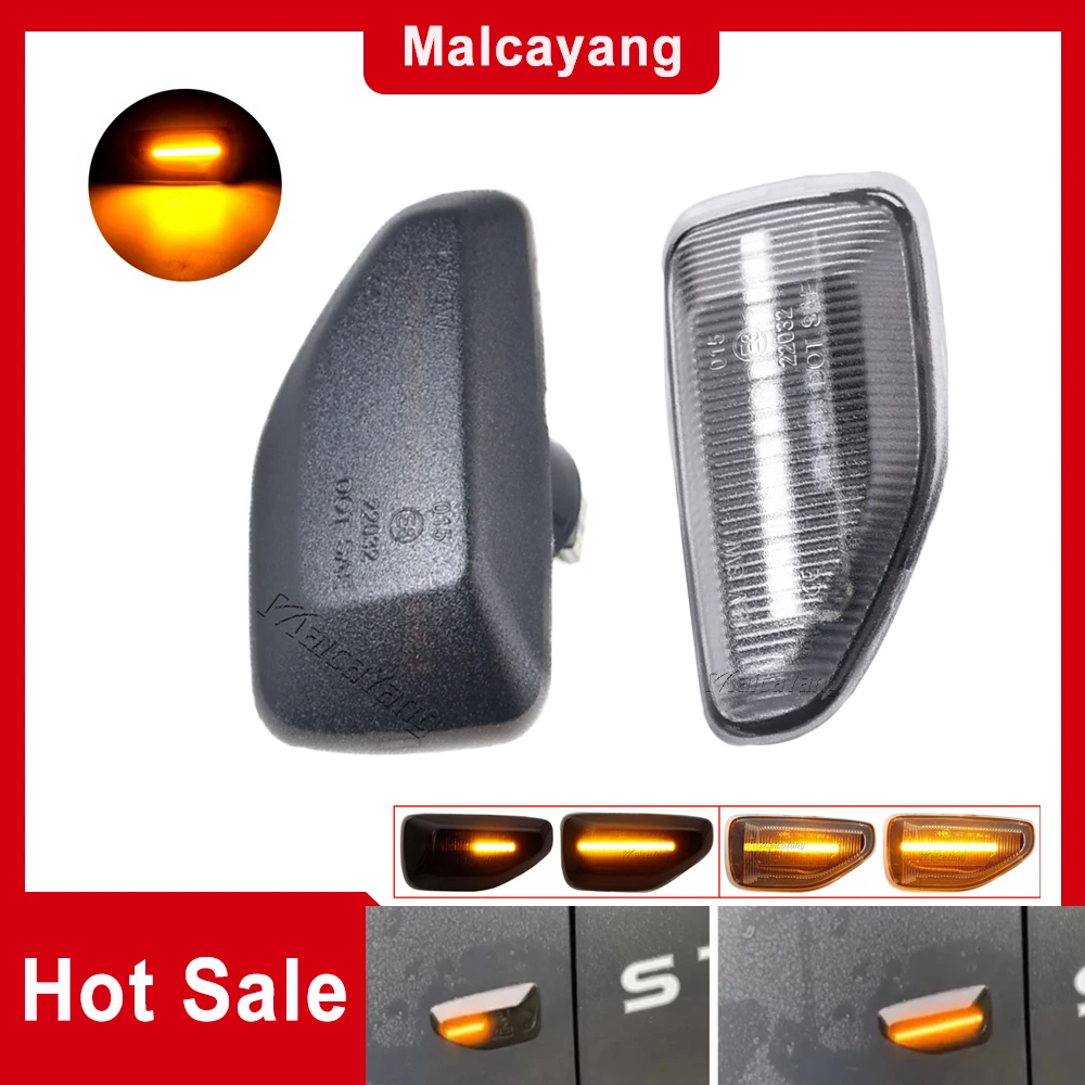 

Dynamic Turn Signal Lights For Dacia Logan II 2012 Sandero II 2012 Duster 2018 LED Side Marker Indicator Sequential Blinker Lamp