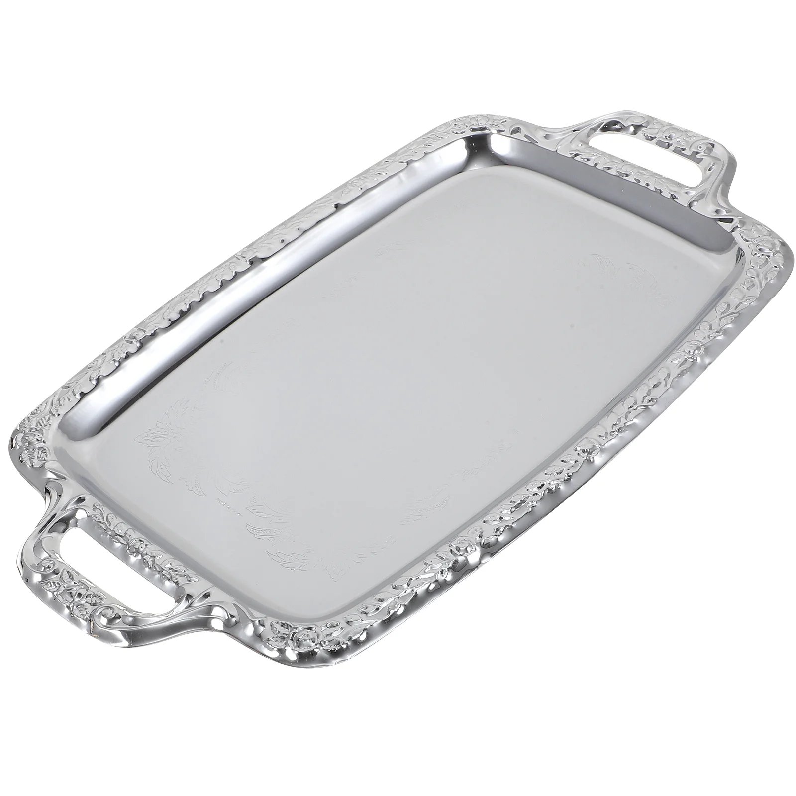 

1Pc Metal Serving Tray Dining Room Tableware Tray Household Food Storage Plate Crazy