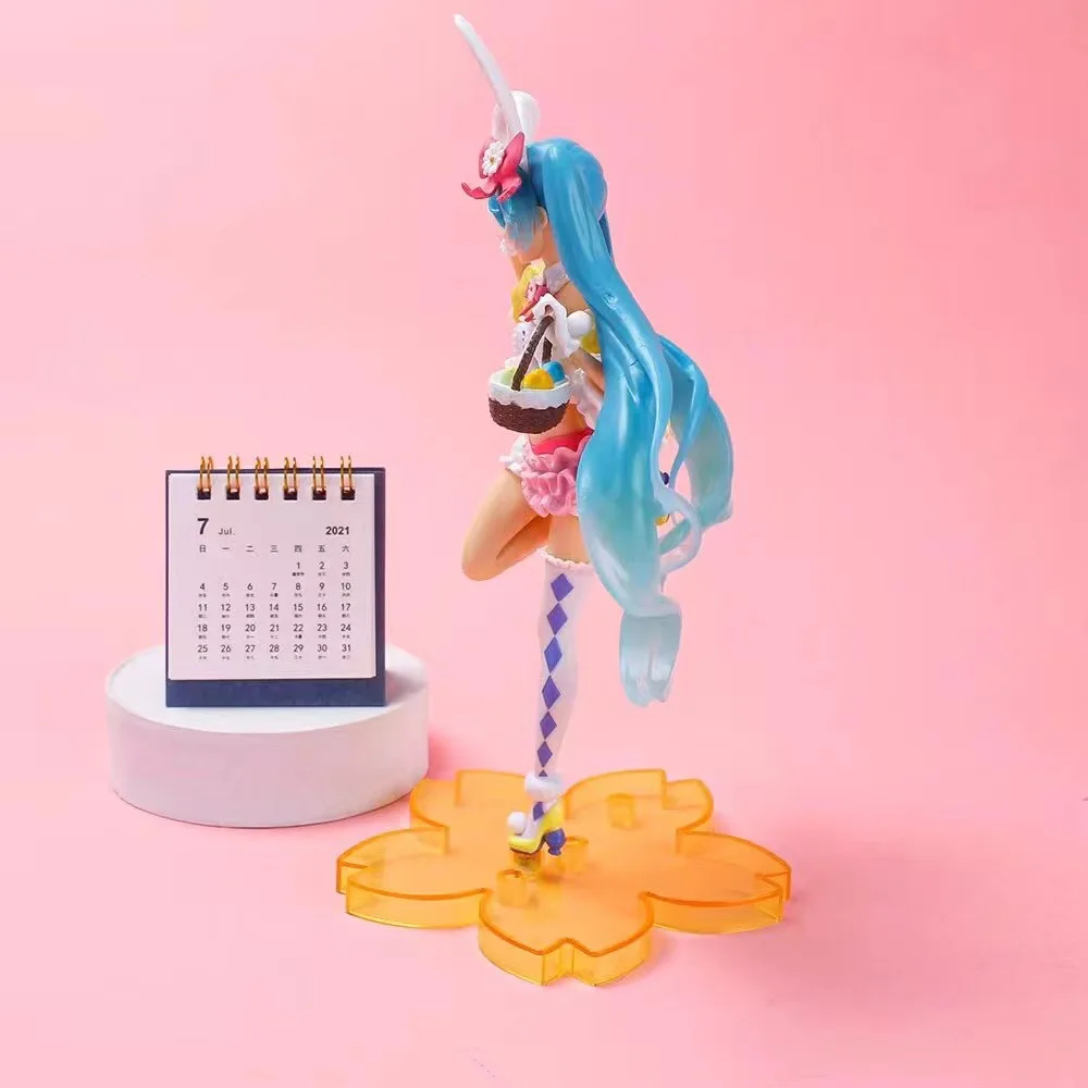 Japan Anime kawaii bunny ears long hair singer Action Hatsune Miku Figures Toys Girls PVC Figure Model Girl Birthday