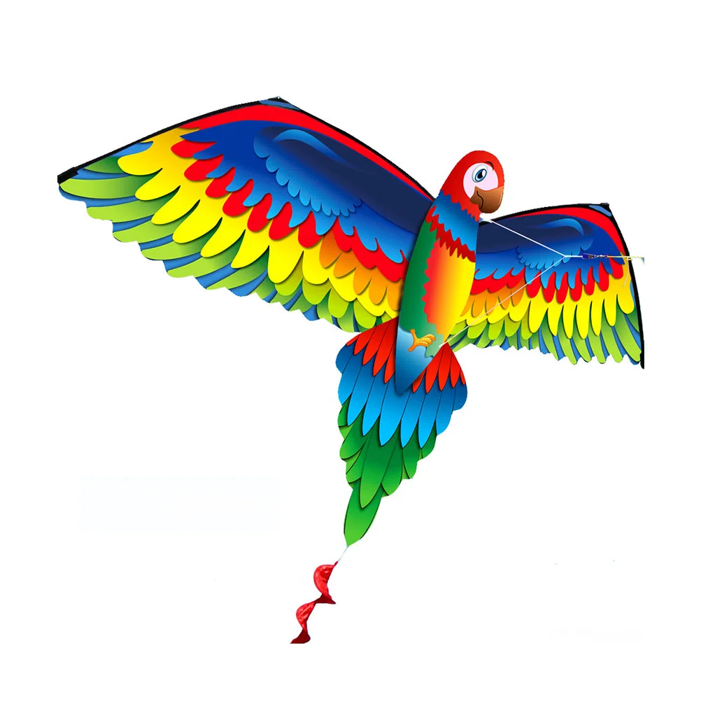 

1Set Animal Parrot Kite Long Tail Kite Children Outdoor Kite with Rope