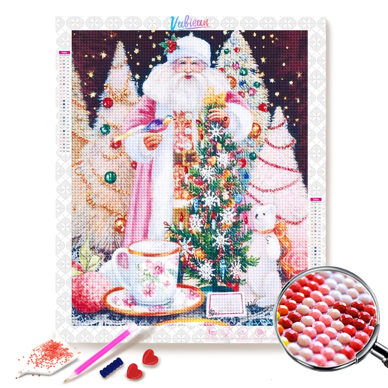 

5D DIY Santa Claus Diamond Painting Cross Stitch Diamond Embroidery Picture of Rhinestones Home Decor