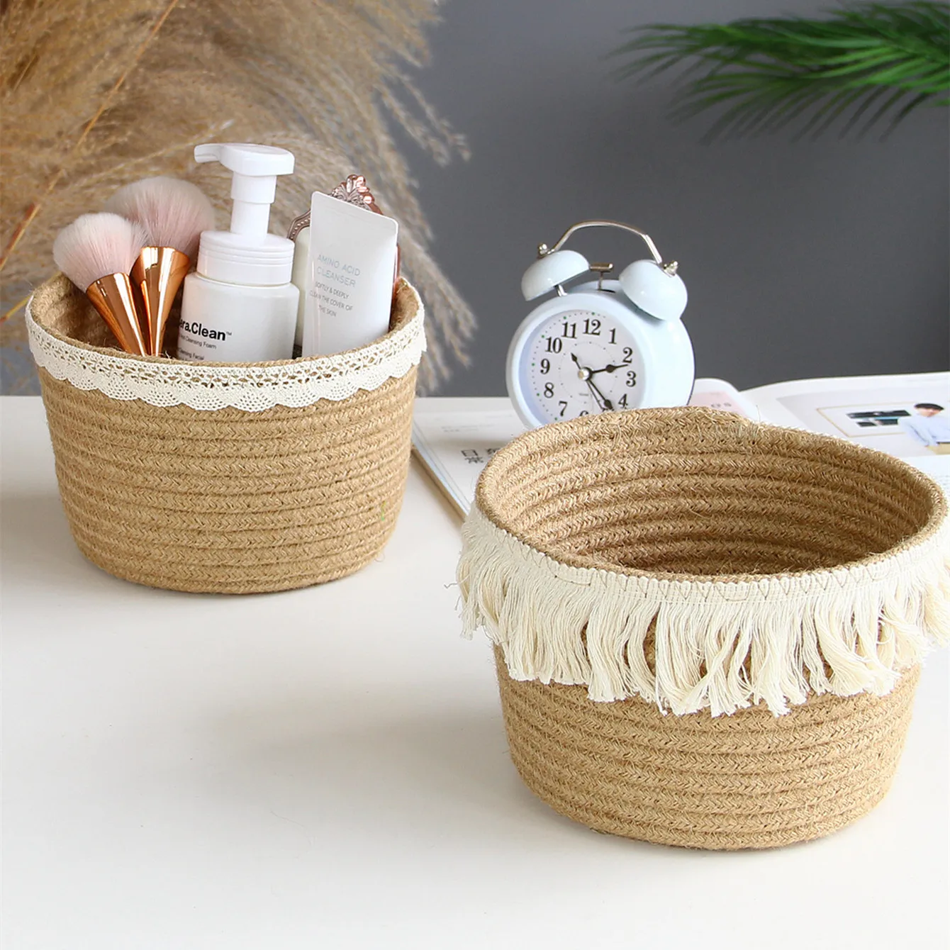 

Multipurpose Storage Basket Desktop Keys Sundries Snack Organize Boxes Reusable Home Cosmetics Kid Toys Organization Container