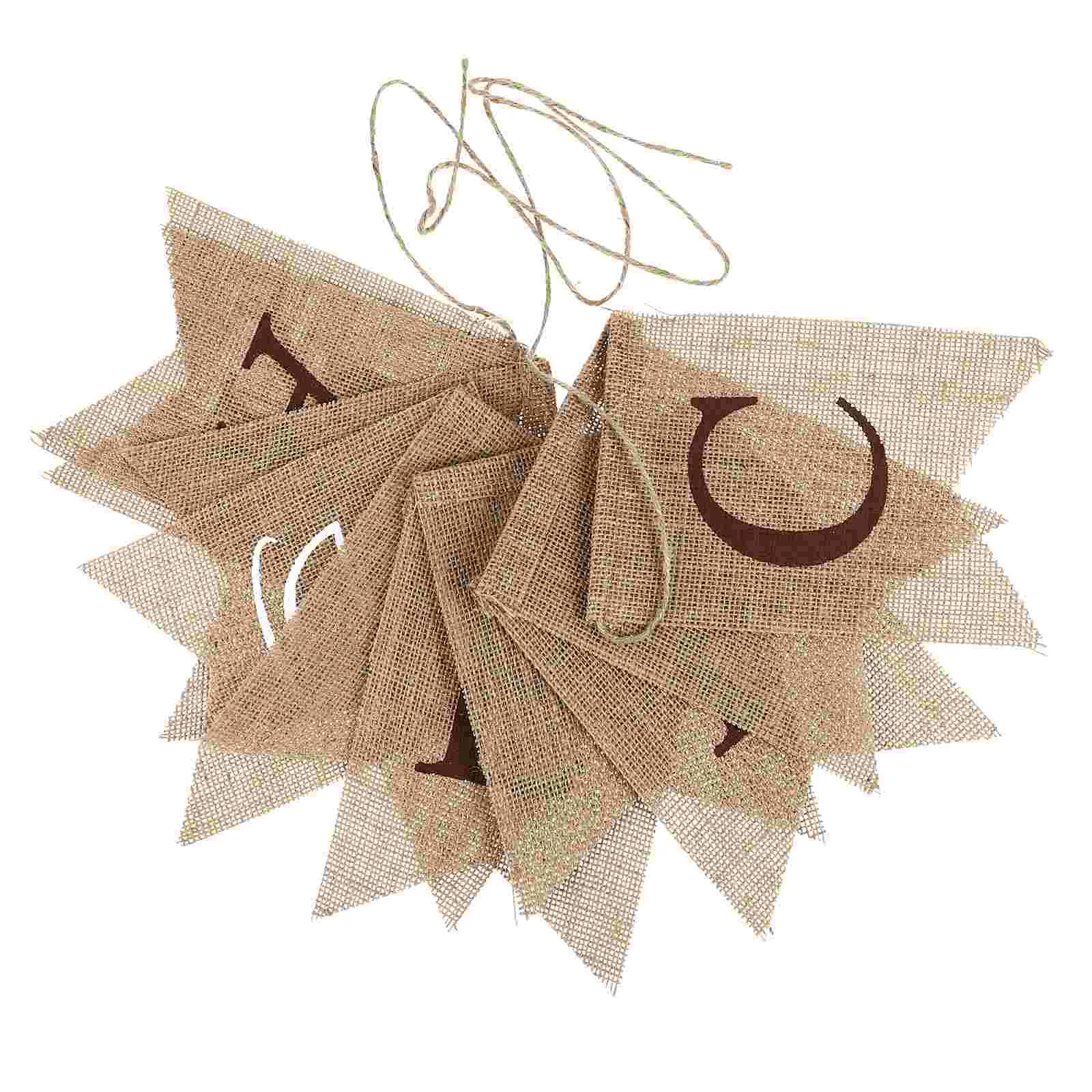 

Banner Coffee Party Bunting Shop Pennant Garland Burlap Flags Swallowtail Decor Photo Vintage Hanging Birthday Letter Wedding