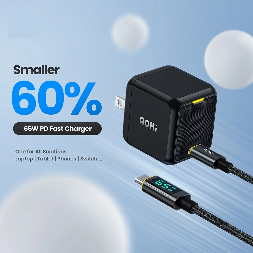 

Сетевое зарядное устройство Magcube, 65 Вт, USB Type-C, 100 Вт