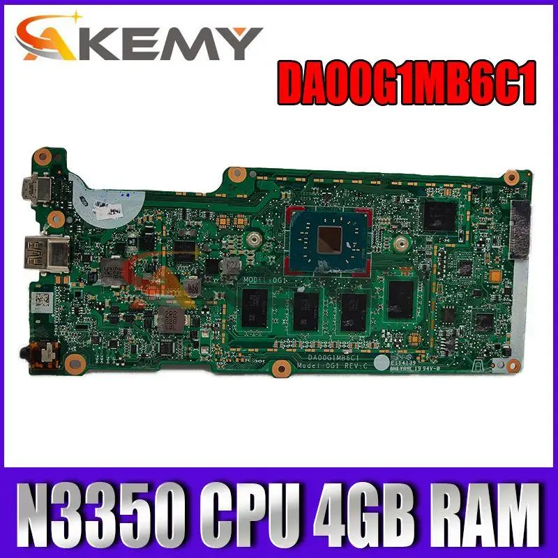 

Akemy L14340-001 DA00G1MB6C1 DA00G1MB6C0 For HP Chromebook 14 G5 14-CA Laptop Motherboard With N3350 CPU 4GB RAM