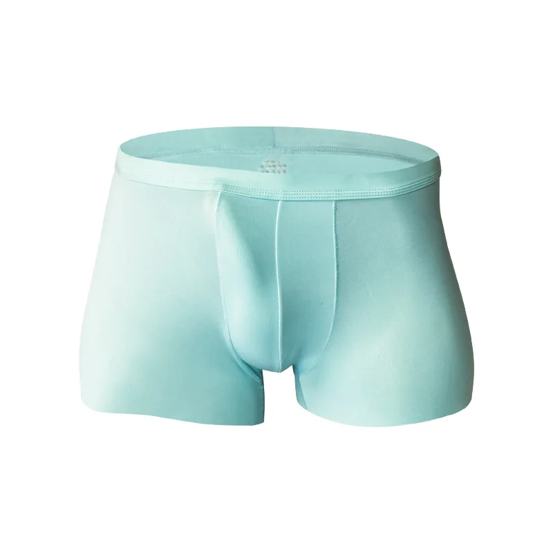 

Spring and summer men's ice silk underwear boxer pants nylon thin section sexy seamless underwear comfortable and breathable