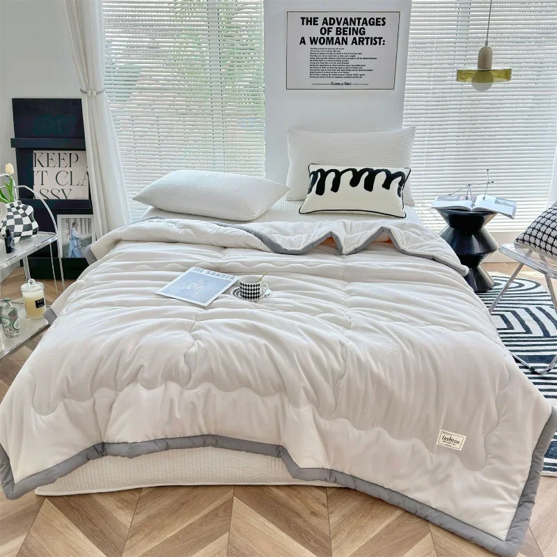 

Охлаждающее двухстороннее одеяло из микрофибры, моющееся одеяло, пушистое дышащее стеганое одеяло для взрослых и детей, 150/180/200 см