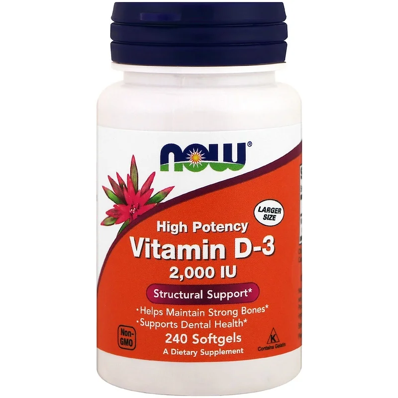 

Free shipping High Potency Vitamin D-3 2,000 Iu Structural Helps Maintain Strog Bones Supports Dental Health 240 Softgels