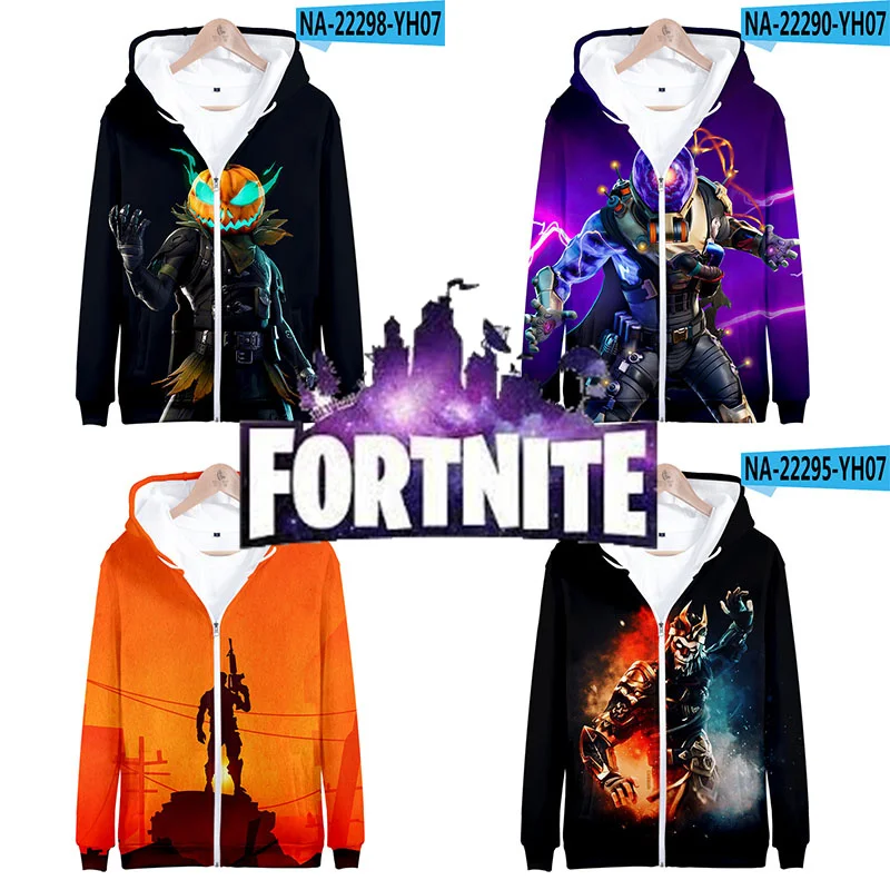 

Fortnite Sweatshirts Lalama Boy Girl Hoodie Kids Zipper Streetwear Hooded Pullover Long Sleeve Pockets Tops for Birthday Gifts