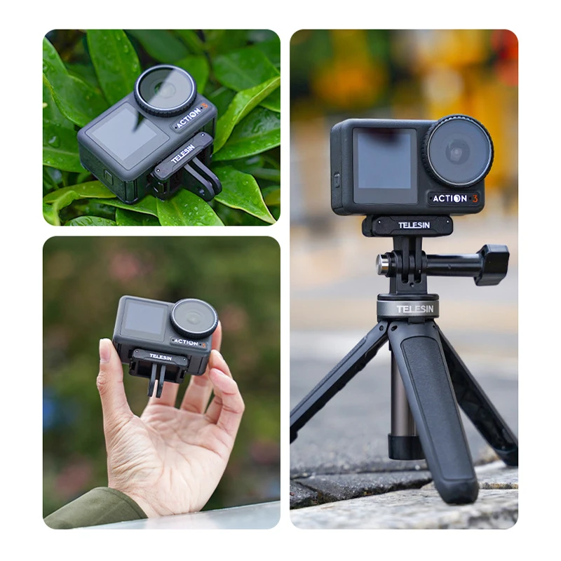 

Высококачественный Магнитный адаптер с двумя зажимами для DJI OSMO Action 3, нейлоновый адаптер из алюминиевого сплава, аксессуары для экшн-камеры