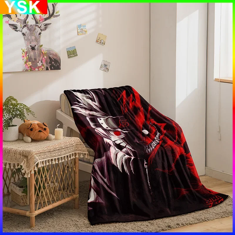 

Двустороннее фланелевое одеяло с 3D Цифровым принтом из мультфильма Наруто, теплое, удобное и модное одеяло