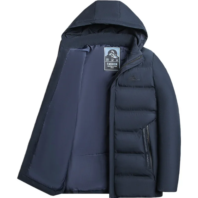 Мужское утолщенное хлопковое пальто среднего и пожилого возраста новинка 2023