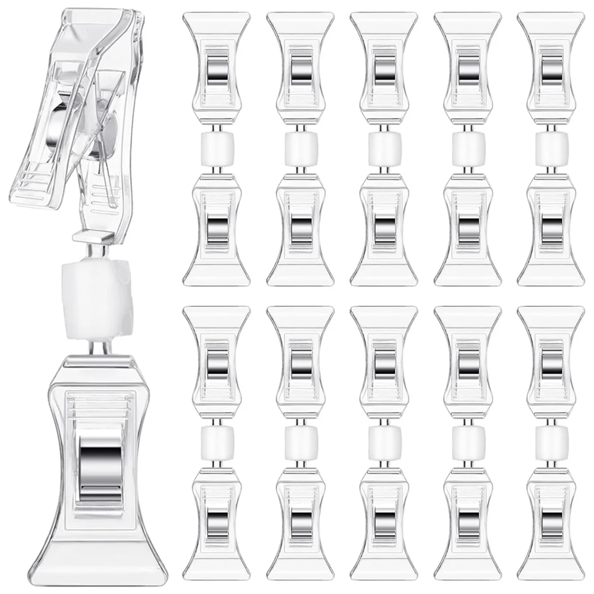 100 шт. двусторонние зажимы для знаков мини-зажим дисплея прозрачный вращающийся