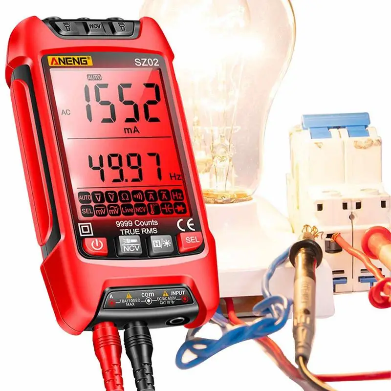 

Цифровой мультиметр, 6000 отсчетов, тестер напряжения, Электрический тестовый комплект для испытания сопротивления переменного тока, емкост...