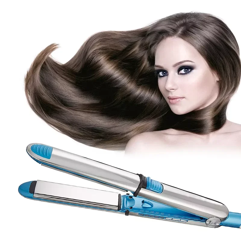 

Ceramic Hair Straightener Flat Iron Straightens & Curls Hair Styler Styling Tool Tourmaline 2-in-1 Curling Straightening Iro