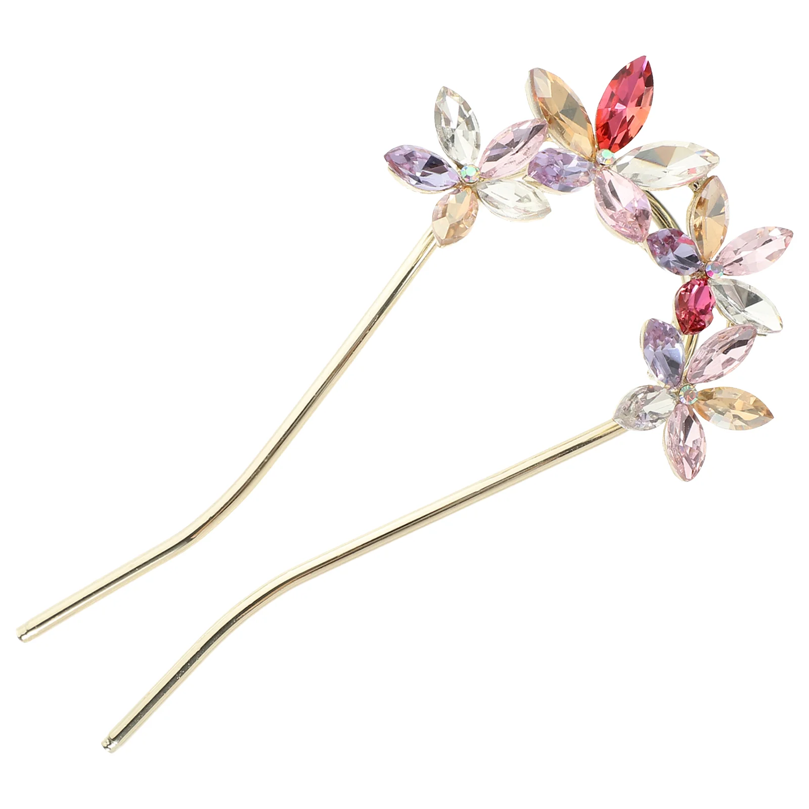 

Rhinestone Hair Pin Women Hairpin U Shape Hair Stick Bride Headpiece for Wedding Prom