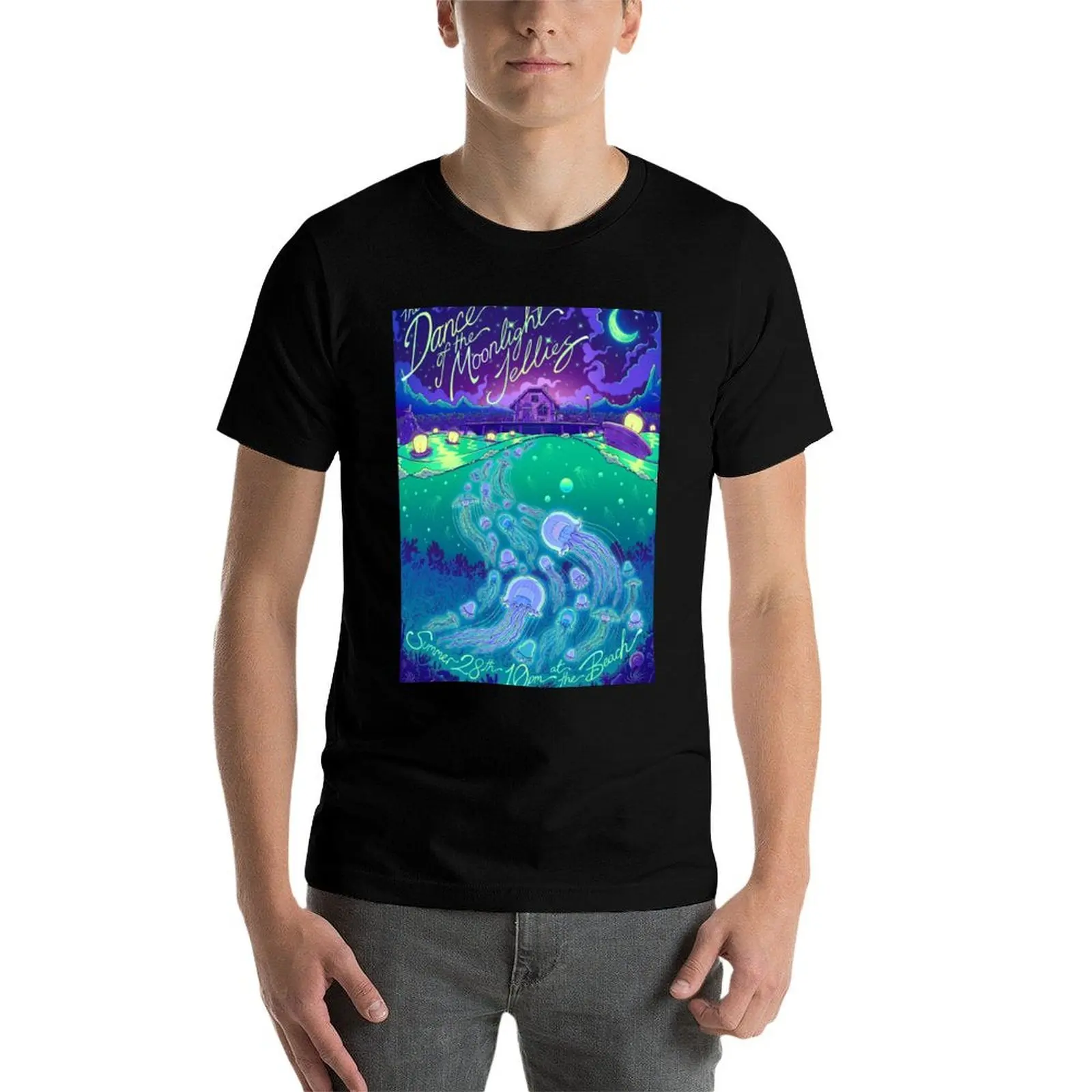 Фото Футболка Stardew Valley Dance of the Moonlight Jellies, мужская хлопковая футболка, 100% хлопок, мужская футболка из 100% хлопка №3