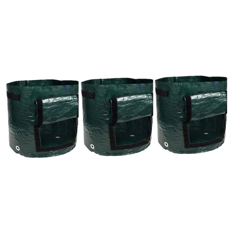 

6PCS Potato Grow Bags, 7 Gallons Garden Vegetable Planter With Handles Access Flap For Vegetables,Tomato,Carrot
