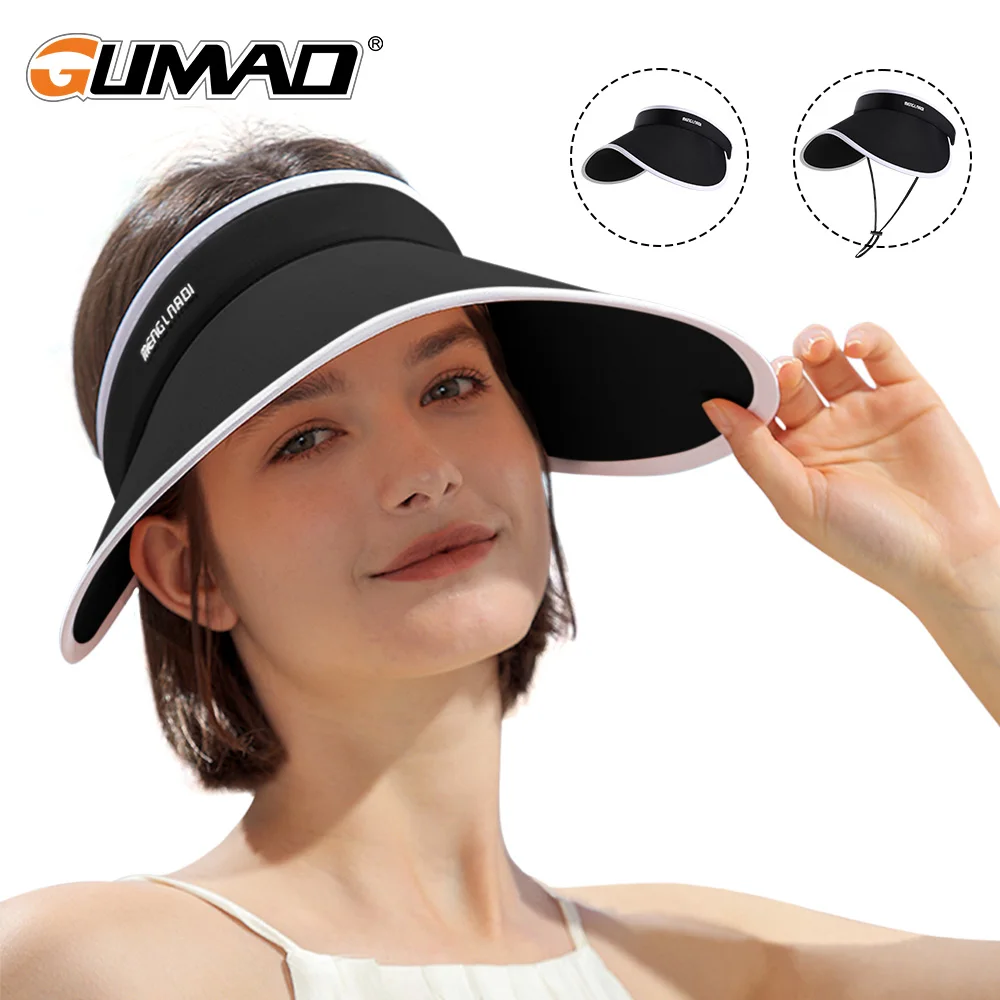 Summer Sun Protection Hats Baseball Caps Breathable Empty Top Hat Outdoor Sport Golf Cycling Beach Adjustable Hat Packable Women