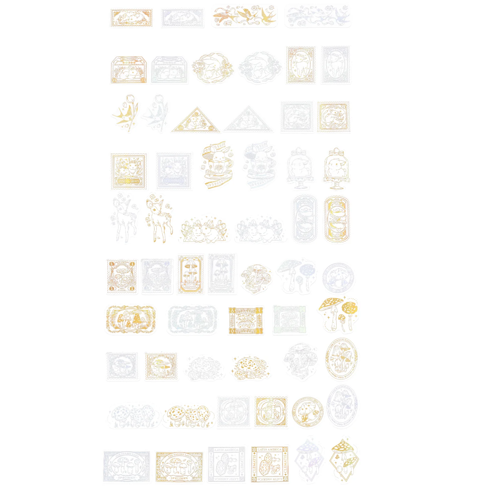 

60 Sheets Decorative Photo Album Decals Stickers DIY Scrapbook Stickers