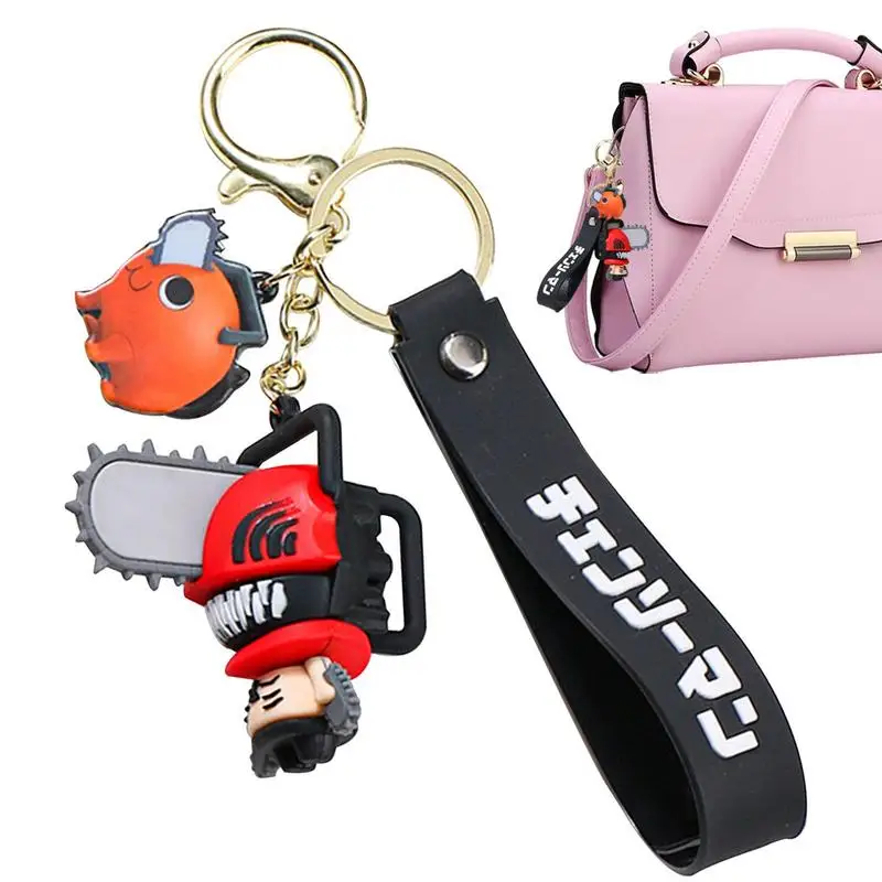 

Anime Chainsaw Man Keychain Pochita Cosplay 3D Silicone Cartoon Creative Key Rings Bag Pendant Accessories Gifts For Fans
