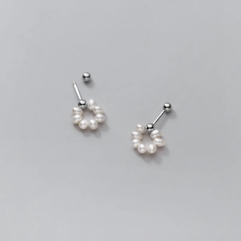 Женские серьги из серебра s925 пробы в Корейском стиле простые маленькие с