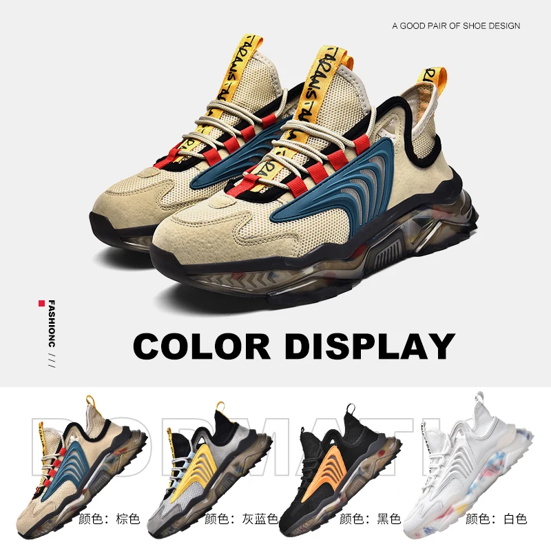 

Fujeak Trainer Race Breathable Sneakers Men Outdoor Running Shoes Male Casual Tenis Shoes Fashion Loafers Non-slip Big Size Shoe