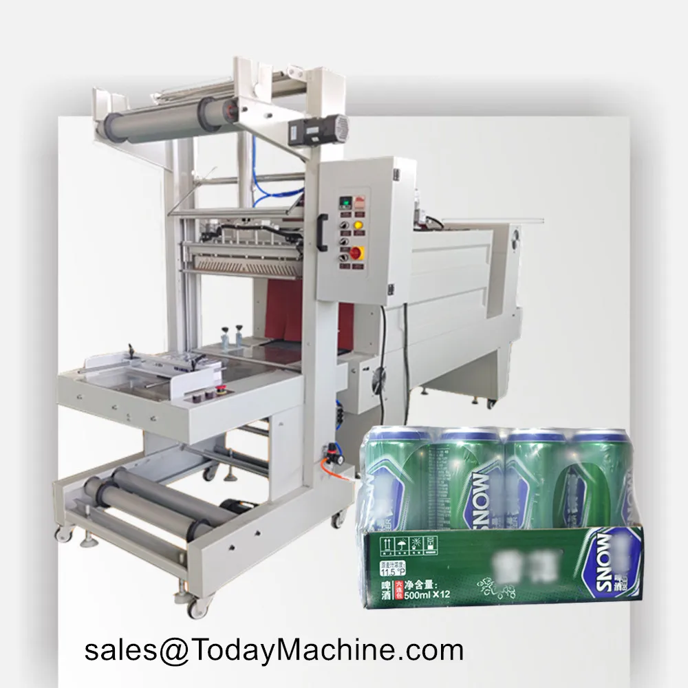 

Automatic PET Bottle Shrink Wrapping Machine / Small Beverage Bottle Wrap Packing Machine