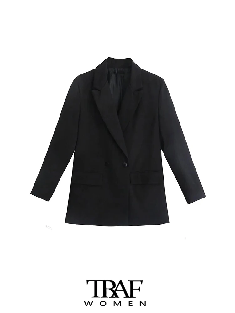 Женский двубортный блейзер с карманами