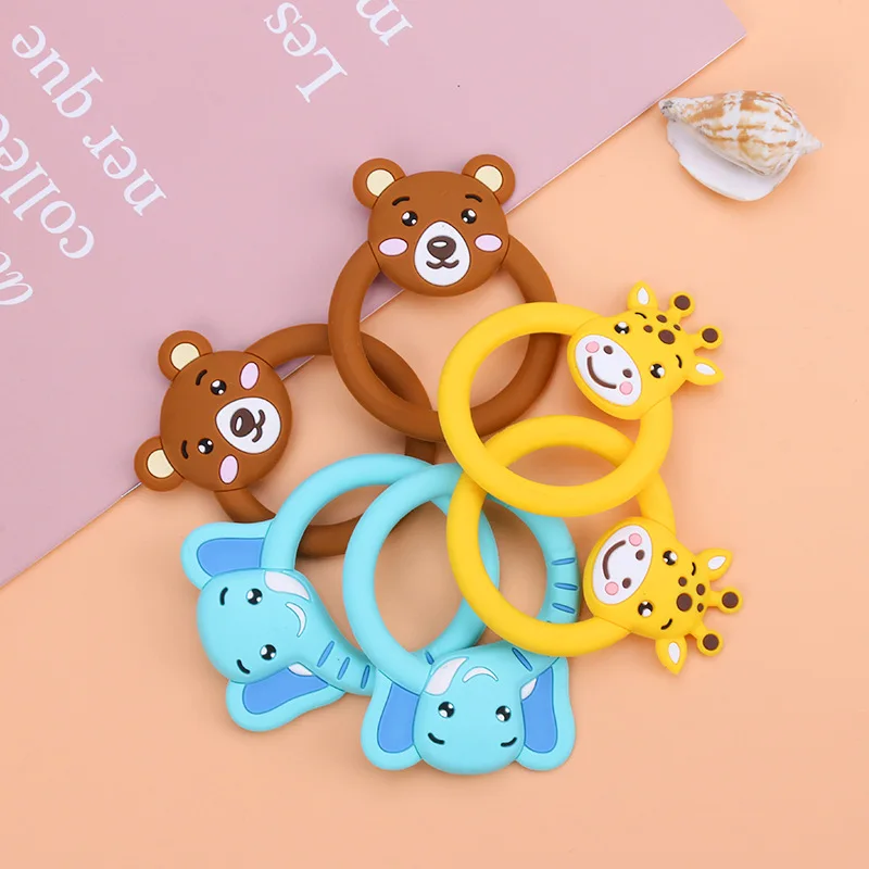 

Силиконовые аксессуары для прорезывания зубов в виде животных, 1 шт.
