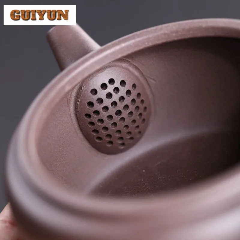 160 мл Элегантные фиолетовые глиняные чайники Исин ручной работы большой калибр