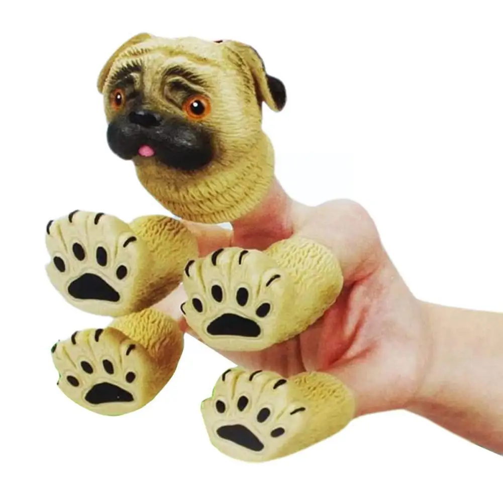 

Finger Puppets Animals Dolls Family Educational Cartoon Dog Hand Stuffed Puppets Theater Plush Baby Toys For Children Gifts F9F4