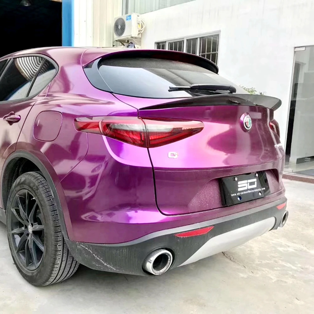 Спойлер для Alfa Romeo Stelvio 2017 2018 2019 задний средний спойлер из углеродного волокна