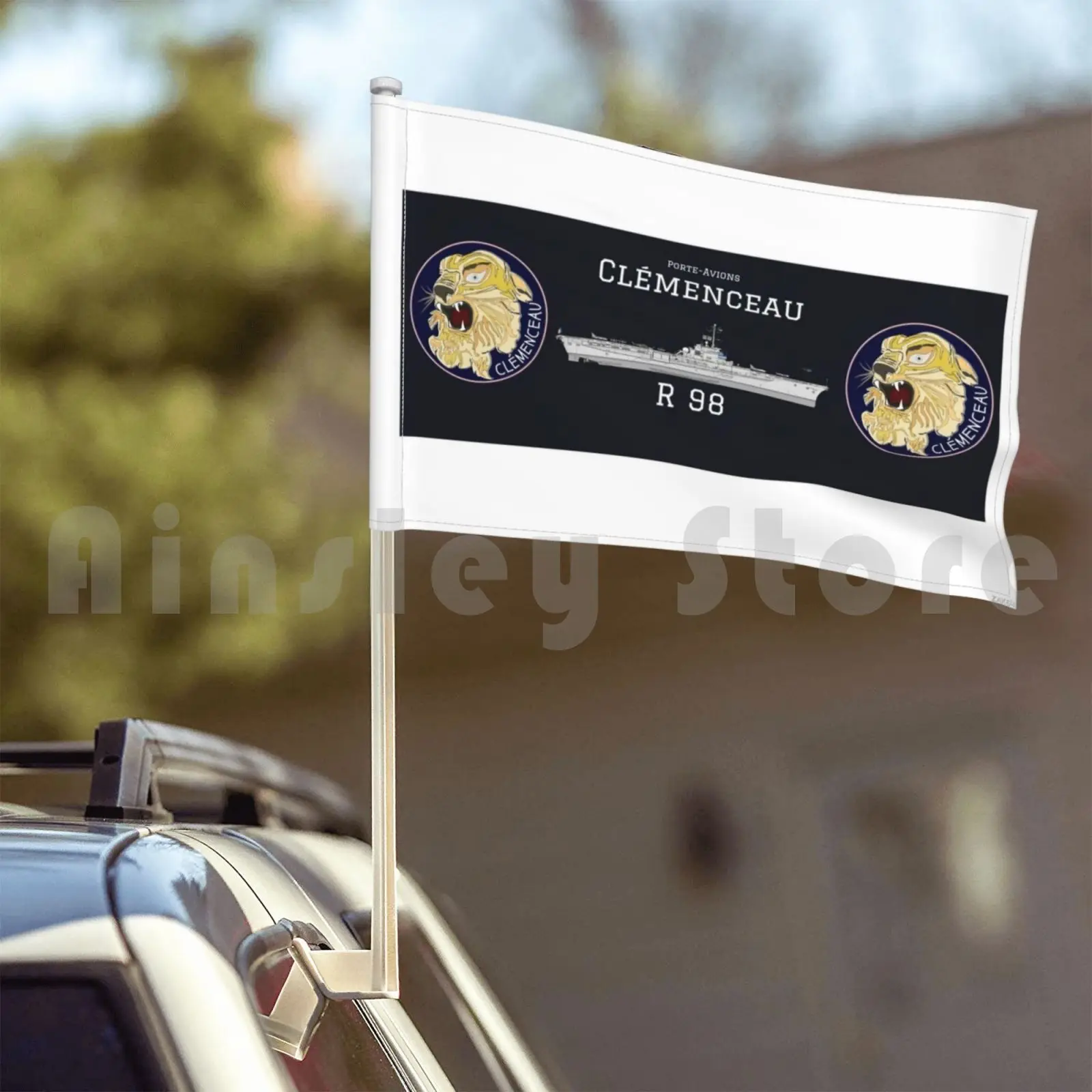 Походный Декоративный Флаг для автомобиля Французский флот-перевозчик флот R98 |
