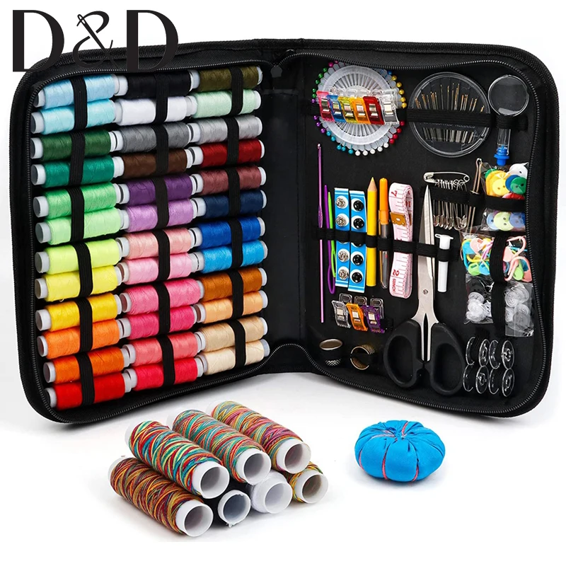 

226PCS Large Sewing Kits with Thread Spools Needle Thread Sewing Accessories & Organizer Sewing Box DIY Sewing Repair Set