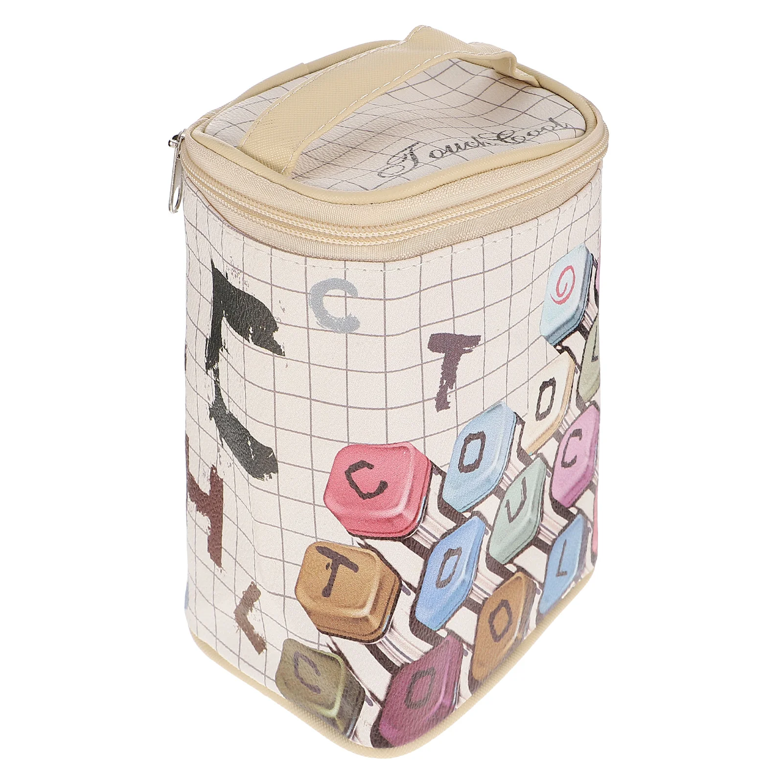 

Markercase Pen Bag Holder Storage Pouch Organizercontainer Stationery Box Canvas Zipper Bags Adults Desk Colored Mark Capacity