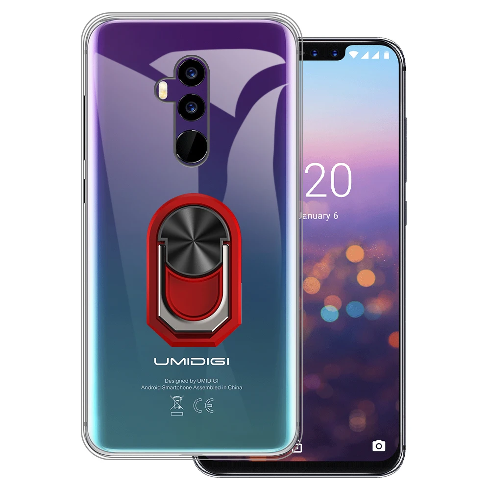 Роскошный ударопрочный кольцевой держатель для Umidigi Z2 Pro Чехол Мягкий