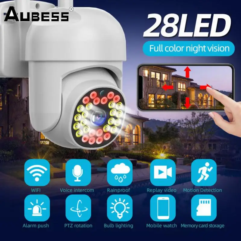 

1080P HD 2mp Wifi IP Camera AI Human Detection Alarm Wireless Camera Outdoor IP66 Waterproof Home Security Surveillance Camera
