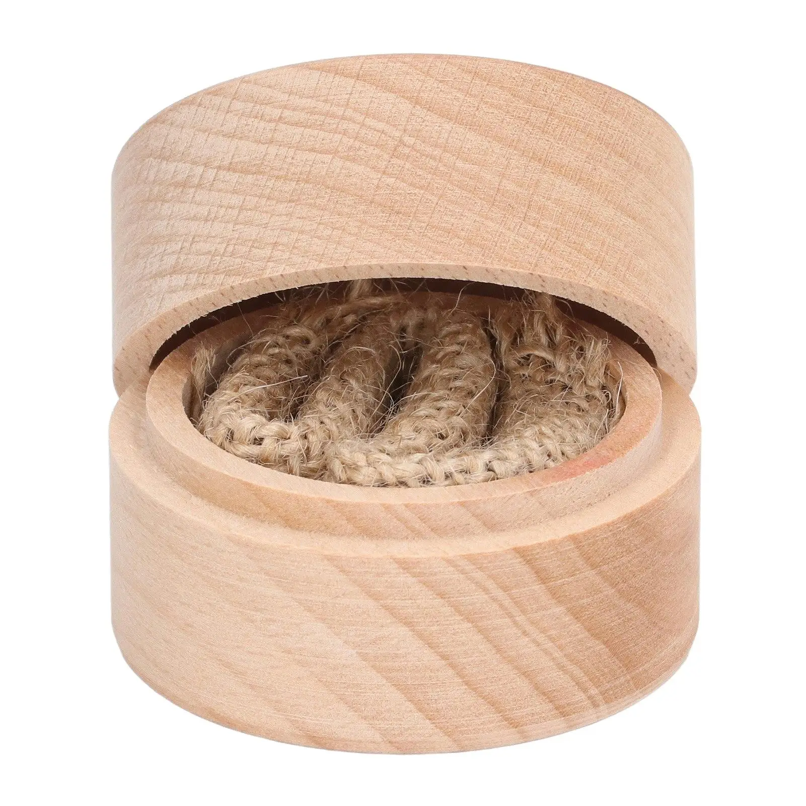 Небольшая круглая античная деревянная коробка для помолвки жены портативный