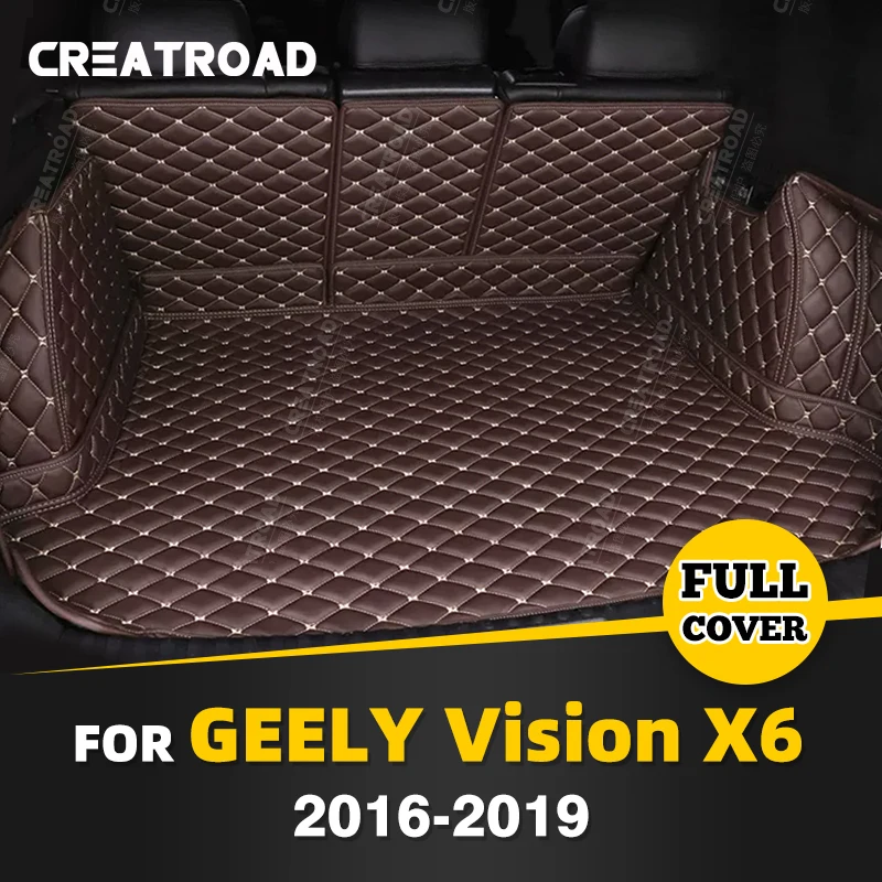 

Auto Full Coverage Trunk Mat For GEELY Vision X6 2016-2019 18 17 Car Boot Cover Pad Interior Protector Accessories