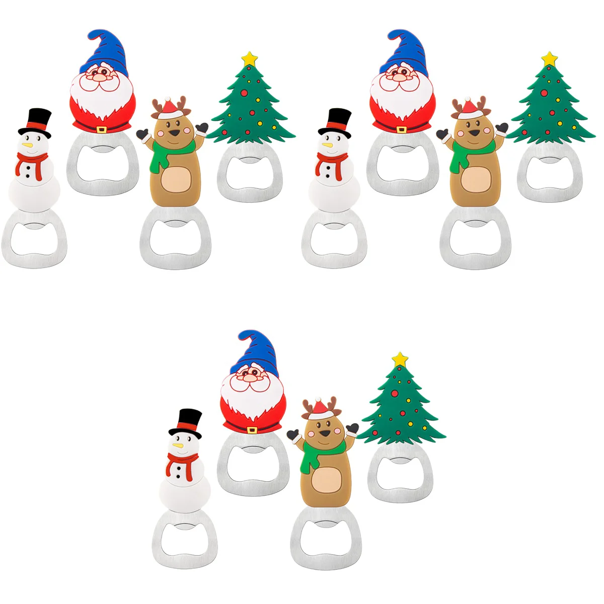 

12 Christmas Party Bottle Openers Decorative Bottle Openers Cartoon Christmas Gifts