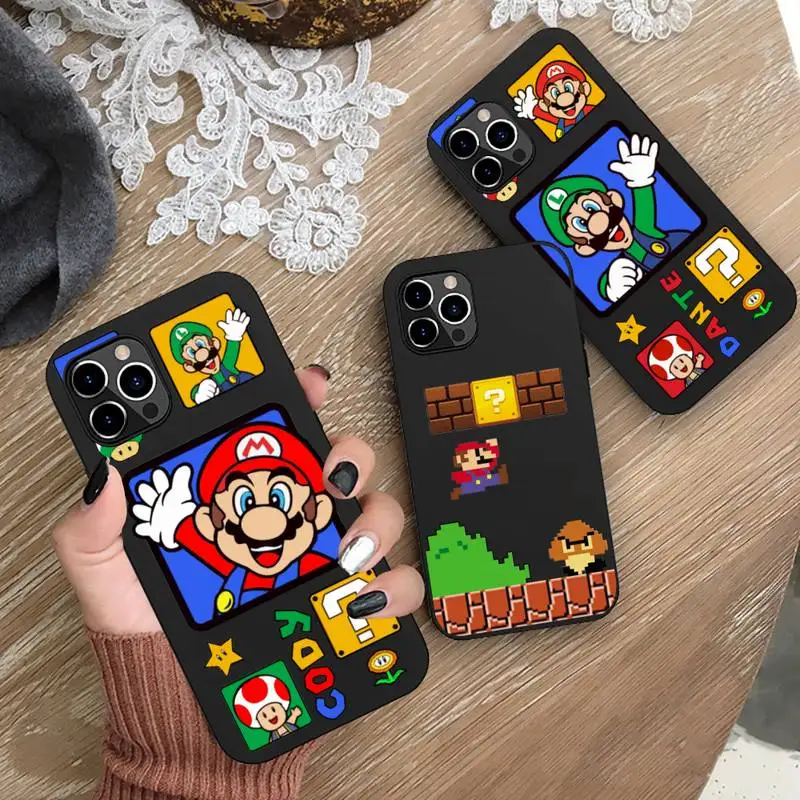 

Super Mario Bros Phone Case Silicone Soft for iphone 13 12 11 Pro Mini XS MAX 8 7 Plus X 2020 XR cover