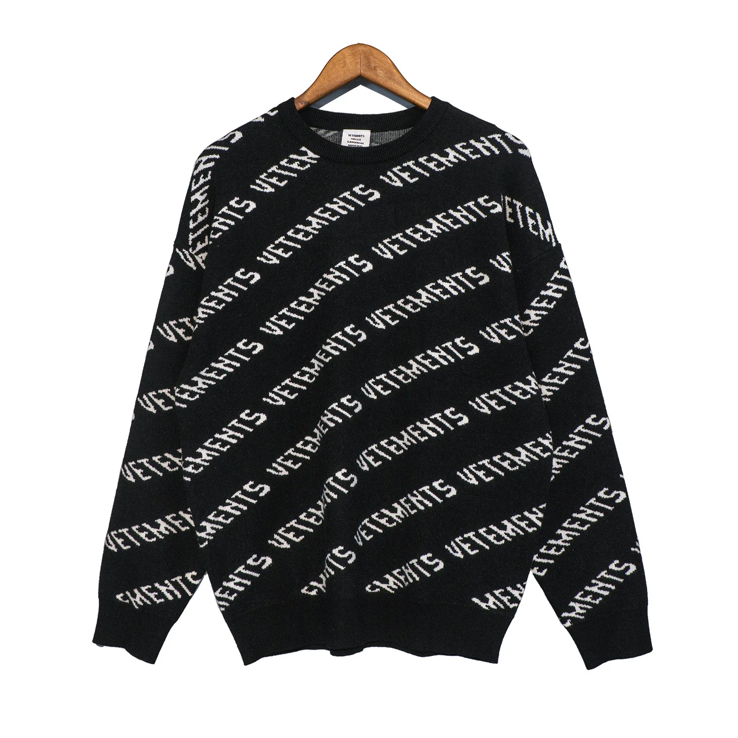

Oversized Vetements 1:1 High Quality2022 Classic Spring Autumn Youth Loose Round Neck Long Sleeve Large Sweater Sweater