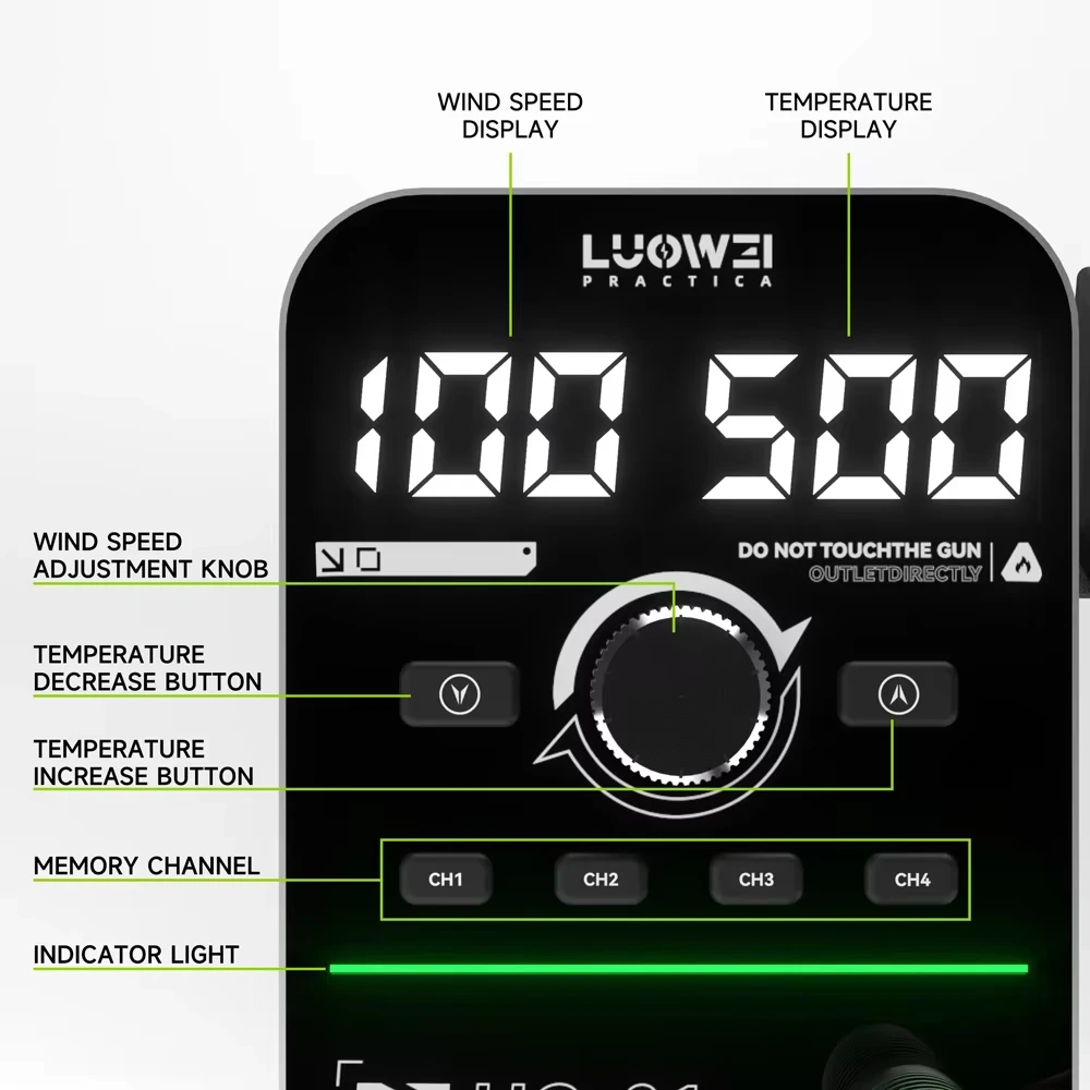 Luowei HG-01 800 Вт интеллектуальный цифровой фен BGA паяльная станция для распайки с